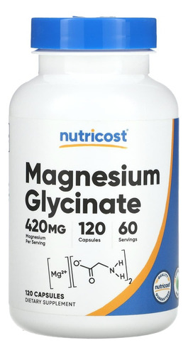 Nutricost Magnesio Glycinate - Glycinato 420mg 120cps