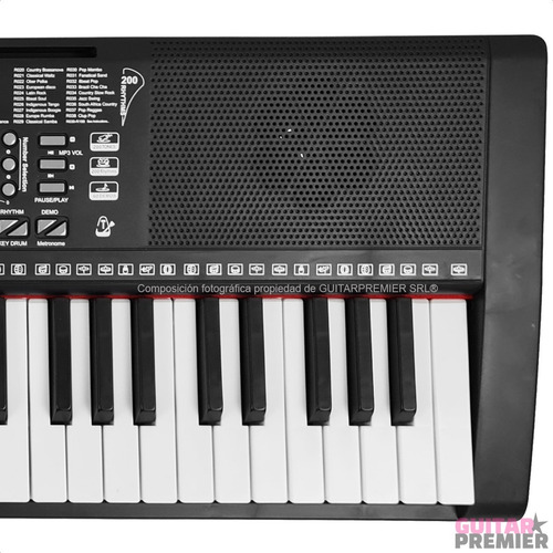 Imagen 10 de 10 de Organo Teclado 61 Teclas Piano Usb Fuente Funda Pie Banqueta