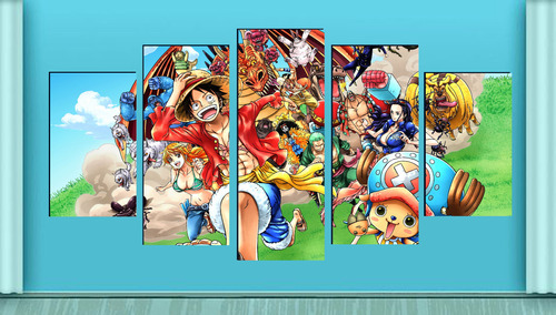 Cuadro Decorativo One Piece No 1 En 5 Piezas