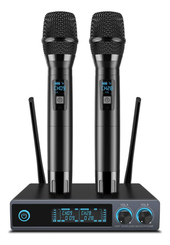 Micrófono Inalámbrico Vegue Metal Dual Professional Uhf C...