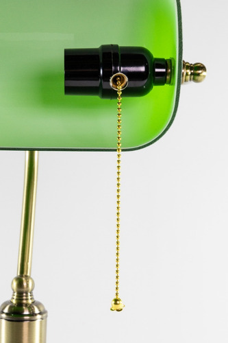 Imagen 4 de 5 de Lámpara Banquero Tulipa Verde Escritorio Escribano Contador