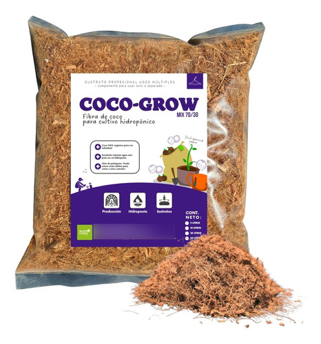 Fibra Coco Cultivo Hidroponico Sustrato Grow Especial 20 L