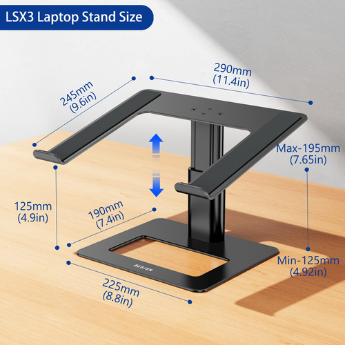 Soporte De Aluminio Para Laptop, Ergonómico, Ajustable,