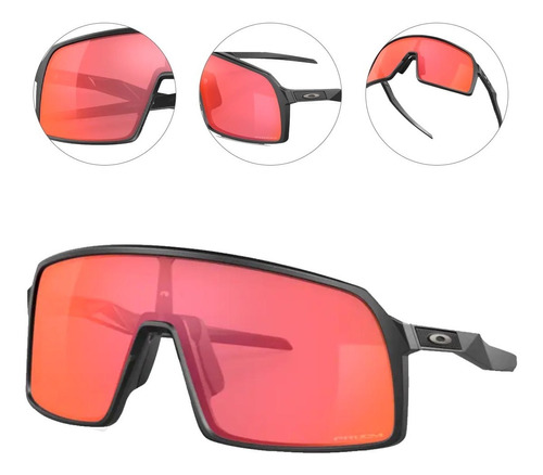 Oculos Oakley Sutro Preto Fosco Lente Prizm Torch Espelhada