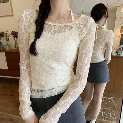 Conjunto De Camiseta Con Capucha De Encaje - Elegante Verano