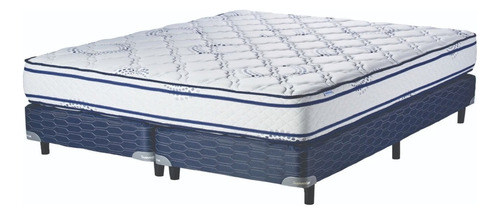 Sommier Suavestar Espuma Atmosphere King de 200cmx180cm  azul y blanco con base dividida