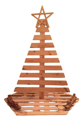 Árbol De Navidad En Madera De Pino