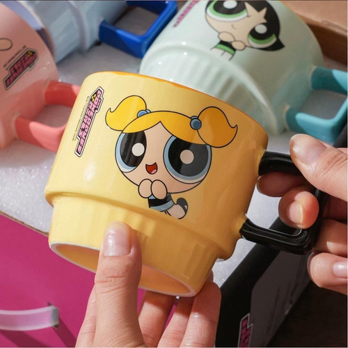 Taza Cerámica Chicas Superpoderosas Apilables Cute Kawaii X4 Uni Chicas Superpoderosas
