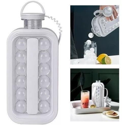 Cubitera Hielera Con Tapa Para Hacer Hielos Blanco