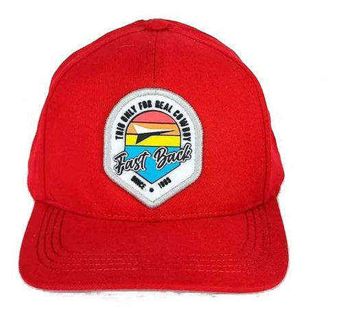 Boné Fast Back Vermelho Real Cowboy Snapback Since 1995