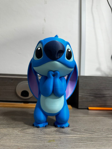Stitch 3d Con Corazón Personalizado - 20cm