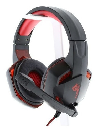 Headset Gamer Xlion Con Microfono Red/black Hp-110 3.5mm+usb