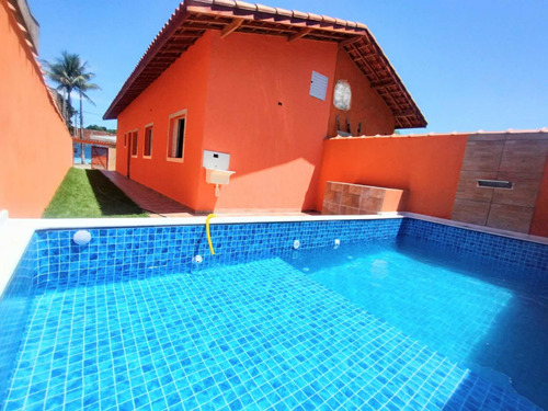 Casa Nova 2 Dorm. Piscina Com Prainha Infantil E , Ótimo Acabamento Em Itanhaém