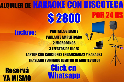 Alquiler De Karaoke Con Discoteca Por 24 Horas