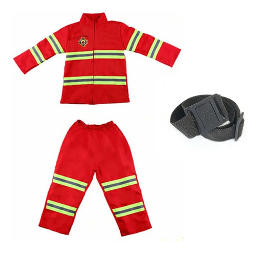 Disfraz De Bombero Para Niños, Ropa De Trabajo, Uniforme