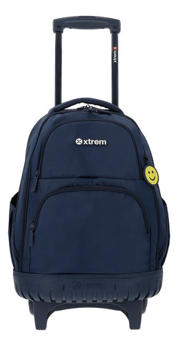 Mochila Xtrem Cross Azul Navy 38 Litros Azul Liso Ruedas