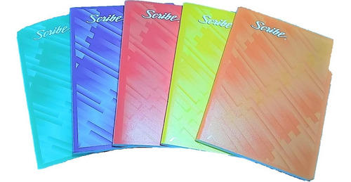 Cuaderno Francés Scribe Grapa 100 Hojas Cuadro Grande 5 Pzs
