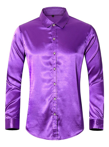 Camisa De Vestir De Esmoquin De Manga Larga De Corte Regular