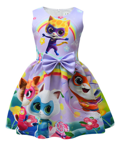 Vestido De Princesa Infantil 2023 Super Kitties Girls 9293