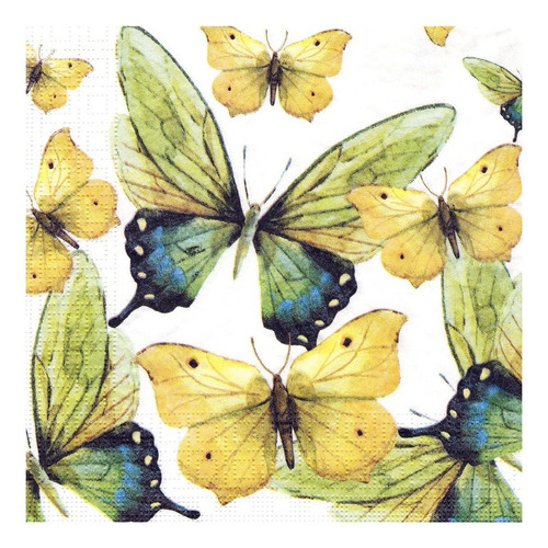 Imagen 4 de 6 de Servilletas Decoupage Laura Craft Set Mariposa Floral 1