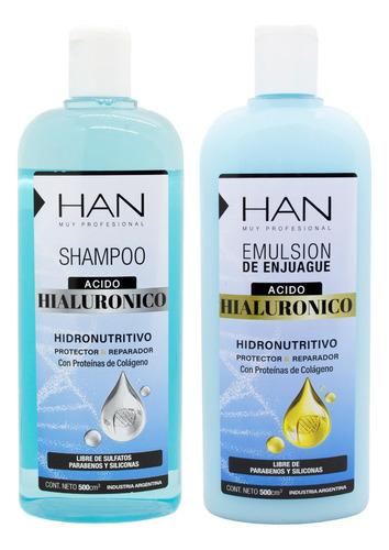 Han Kit Acido Hialuronico Shampoo + Enjuague Reparador Local