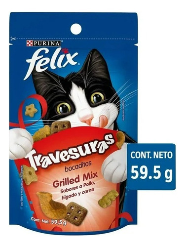 2 Pza Snack Para Gato Purina Felix Travesuras Sabores A Poll