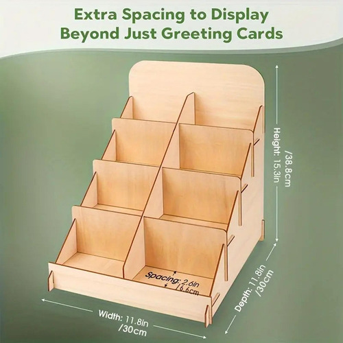 Soporte De Exhibición De Madera De Las Tarjetas De