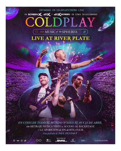 Póster Coldplay Music Of The Spheres: Live At River Plate