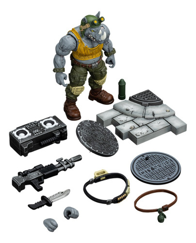Figura De Rocksteady Tortugas Ninja Joytoy Tmnt 1/18