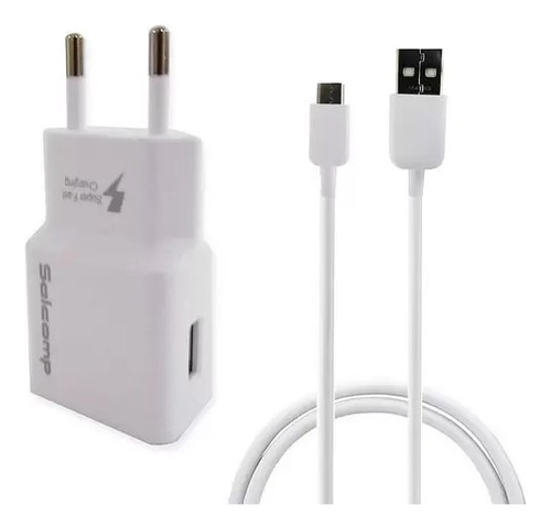 Carregador Parede Salcomp Rápido 15w Com Cabo Usb-c Branco