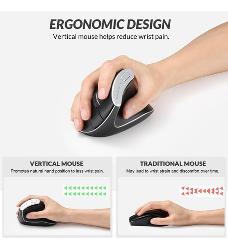 Mouse Ergonômico Vertical Sem Fio Bnnwa, Conectividade Y