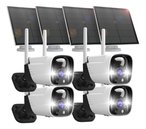 Rraycom Paquete De 4 Cámaras De Seguridad Inalámbricas Para