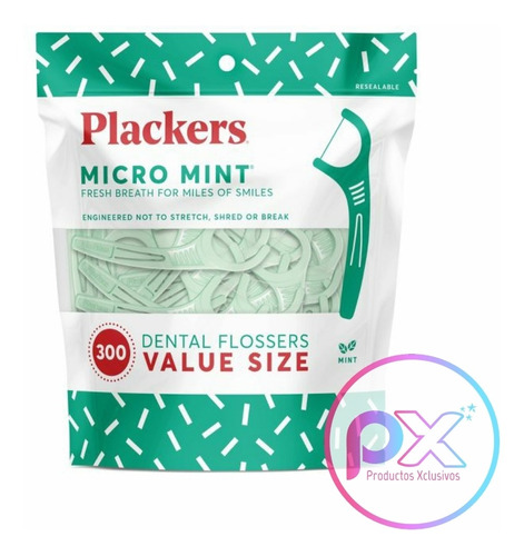 Hilo Dental Plackers X300 Flossers Americanos Original Menta