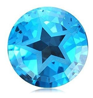 Swiss Blue Topaz Round Texas Star Shape Aaa Aa Quality Loose