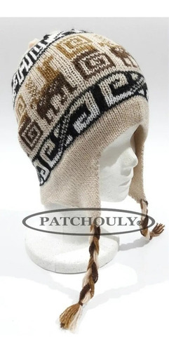 Imagen 5 de 6 de Gorro Coya Chullo Lana De Alpaca Con Orejeras Andino Colores
