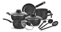Comprar Conjunto De Panelas 8 Pçs Teflon Tampas De Vidro Promoção