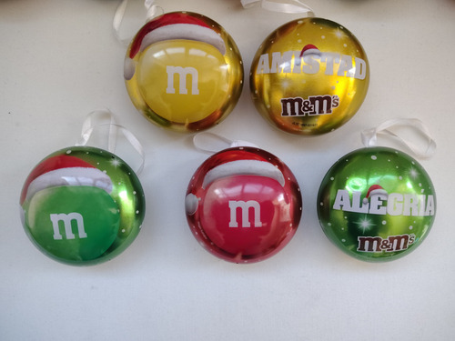 Set De 10 Esferas Metlicas M&ms Vacías (Usado)