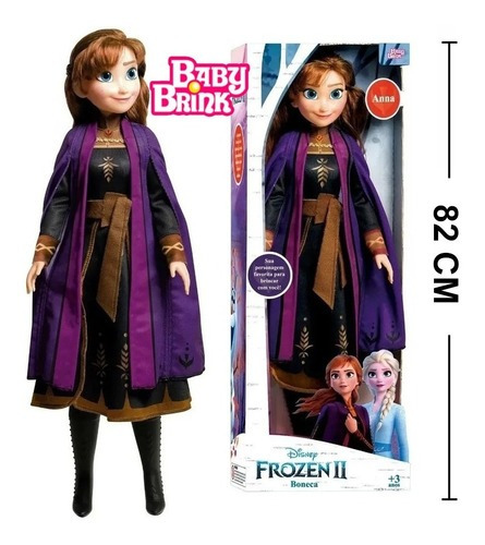 Boneca Princesa Anna Articulada Grande 82cm Frozen 2 My Size