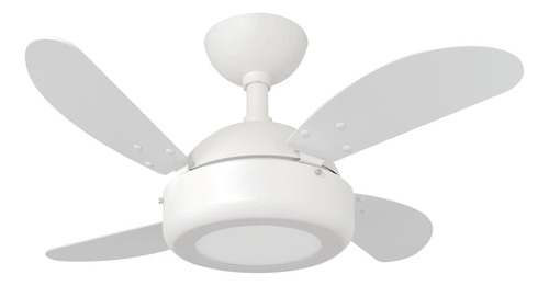 Ventilador Teto Infinity Lux Led 3000k Mini Branco 4 Pás Mdf