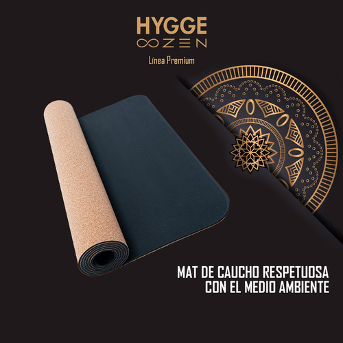 Imagen 5 de 10 de Mat Superior Ecológico Yoga Poliuretano Pu Caucho Corcho 4mm