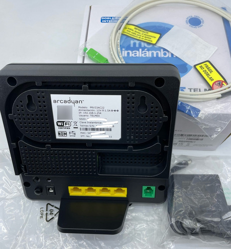 Modem Router Fibra Óptica Con Eliminador, Jumper Y Roseta (Usado)
