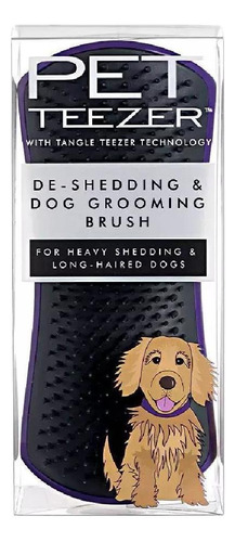 Teezer Raquedeira para mascotas de Shedding Purple Grey Tangle Teezer, o