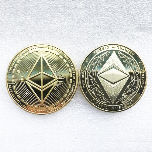 Imagen 5 de 7 de Souvenir Moneda Etherum Física Coleccionable Con Cápsula