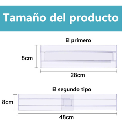 4 Pzs Separadores De Cajones Organizador Ajustable 28-48cm
