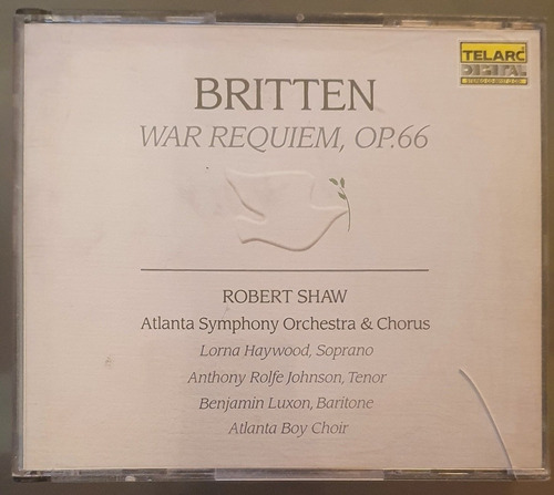 Cd Britten - War Requiem Op 66 - Robert Shaw - 2cds