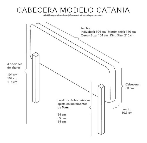 Cabecera Queen Size Dicasa Catania Rosa