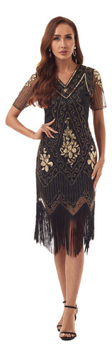 Sequin Light Luxury Vintage Party Tassed Dress