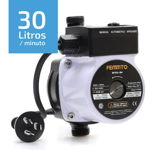 Imagen 1 de 9 de Bomba Presurizadora De Agua Elevadora Presion 9 Metros 220v