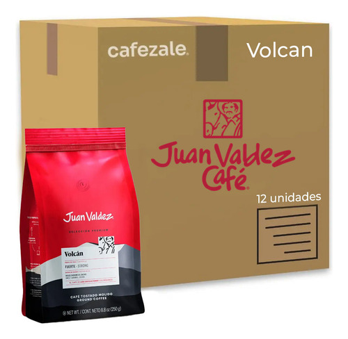 Café Colombiano Juan Valdez Volcán Kit 12 Embalagens De 250g