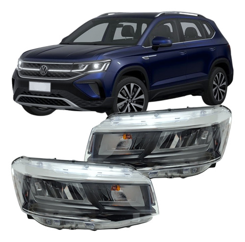 Par Farol Taos Comfortline Suv Com Motor Drl 2021 22 23 2024